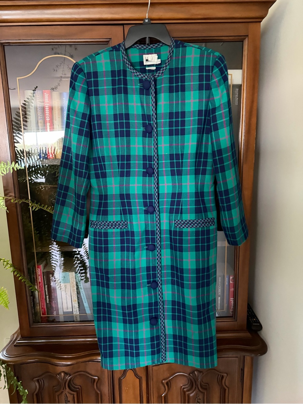 70's Leslie Fay Check Plaid Sheath A-Line Dress